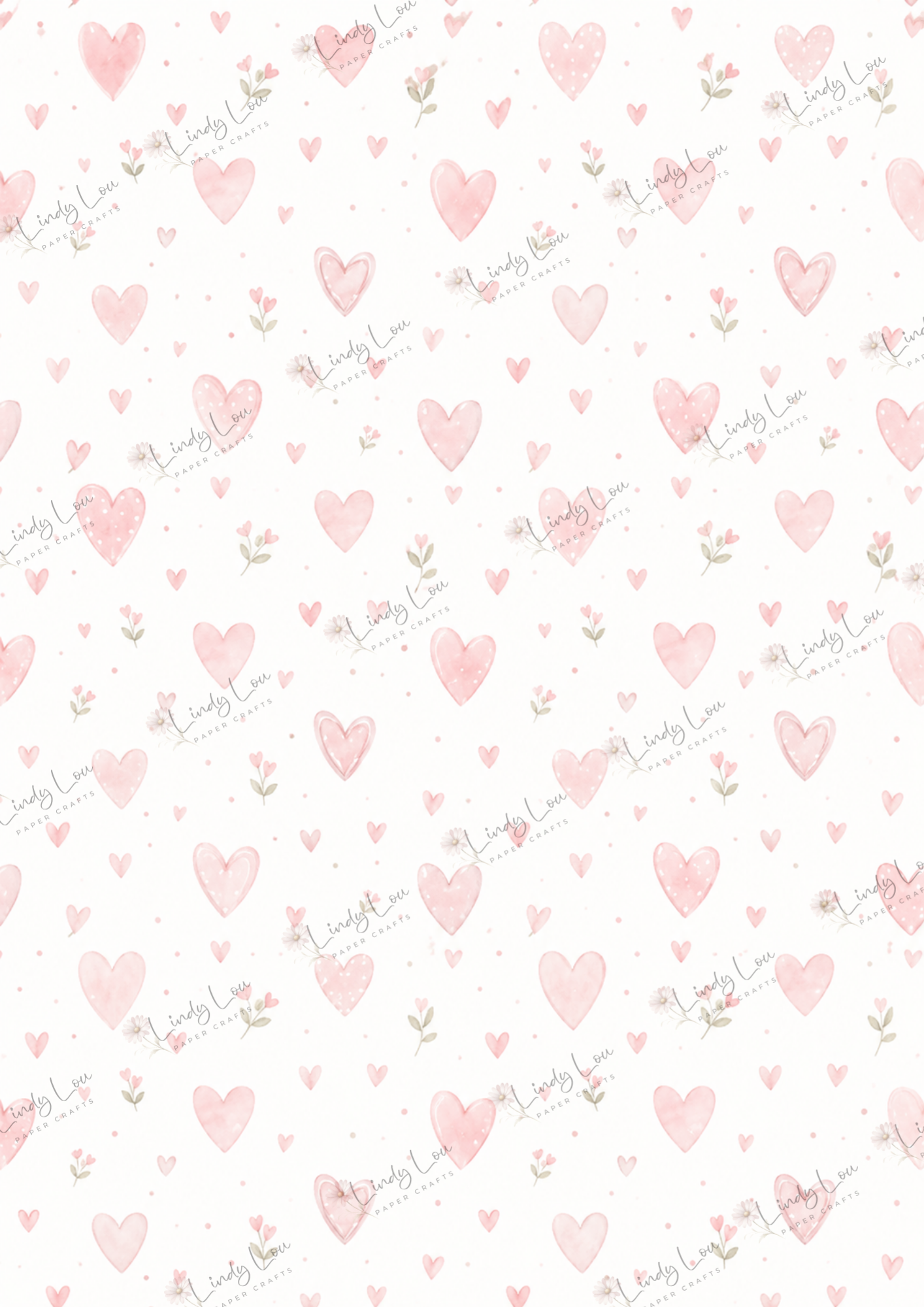 A4 Single Sheet - Daisy Girls - Pink Love
