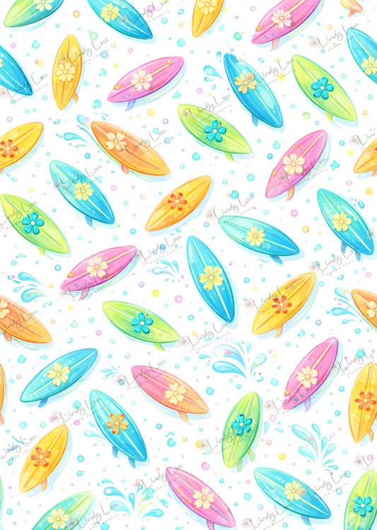 A4 Single Sheet - Surf's Up - Surfboard Splash