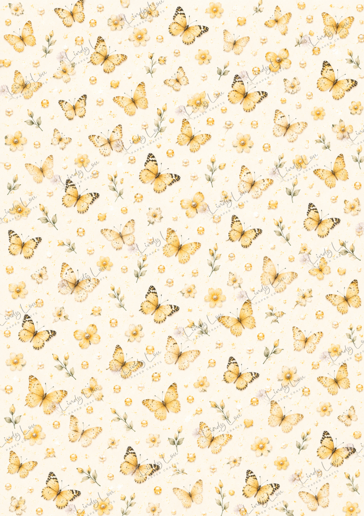 A4 Paper Pack - a Little bit of Pretty - Yellow