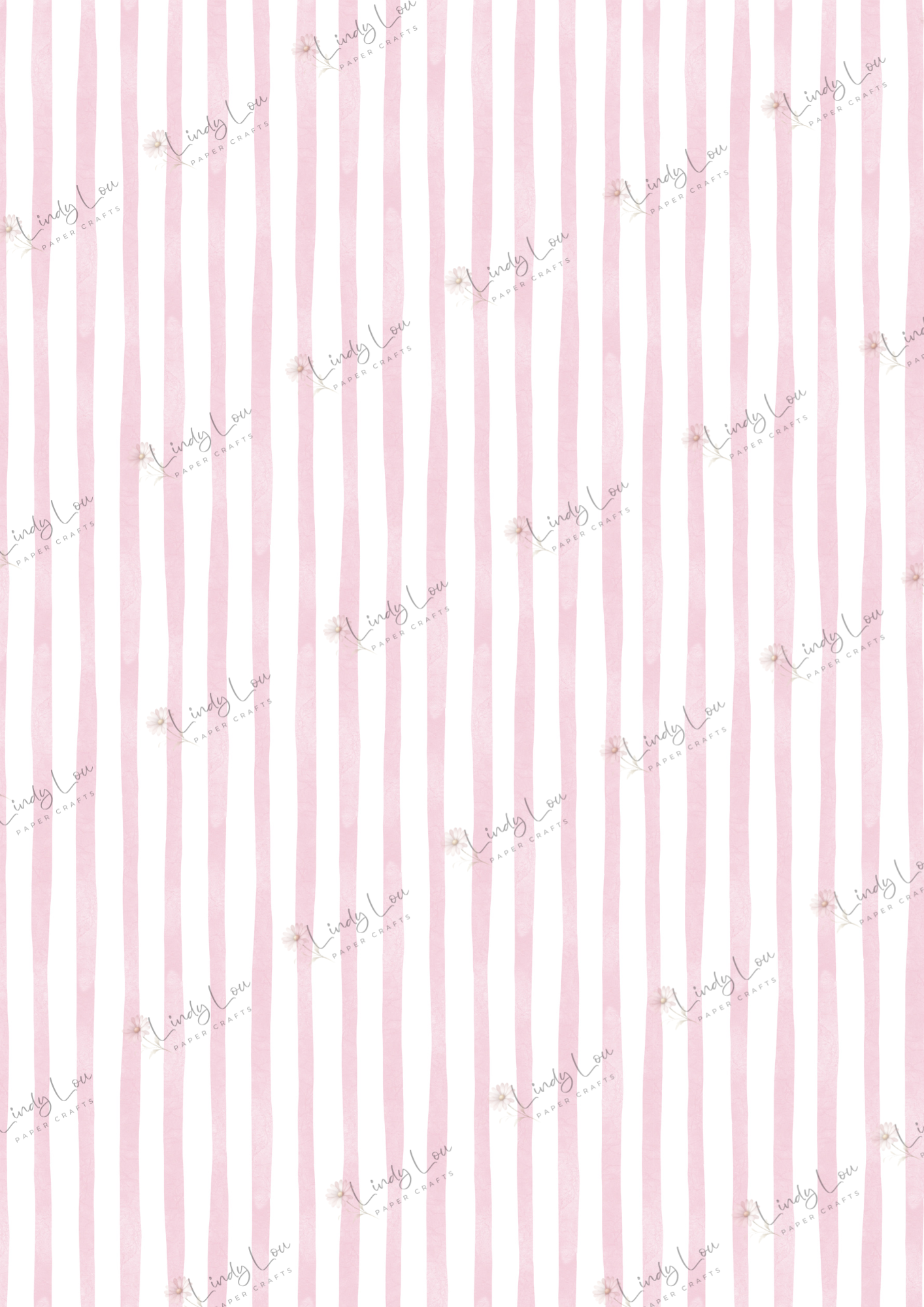 A4 Single Sheet - Daisy Whispers - Whispering Stripes