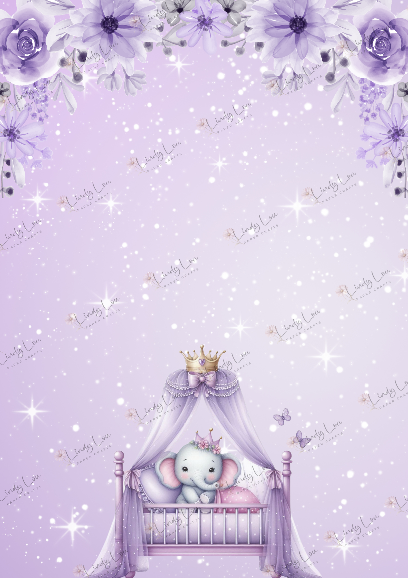A4 Single Sheet - Princess Ellie - Lavender Lullabies
