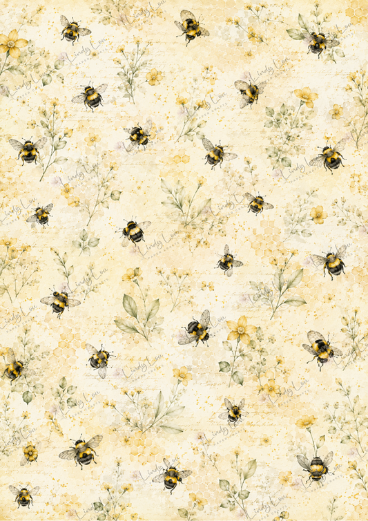 A4 Single Sheet - Mum's Daffodils - Bumblebee Blooms