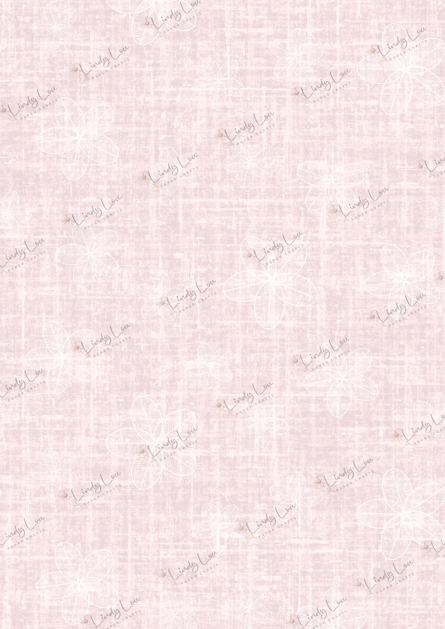 A4 Single Sheet - Softly Spoken -  Frangipani Hace Peach