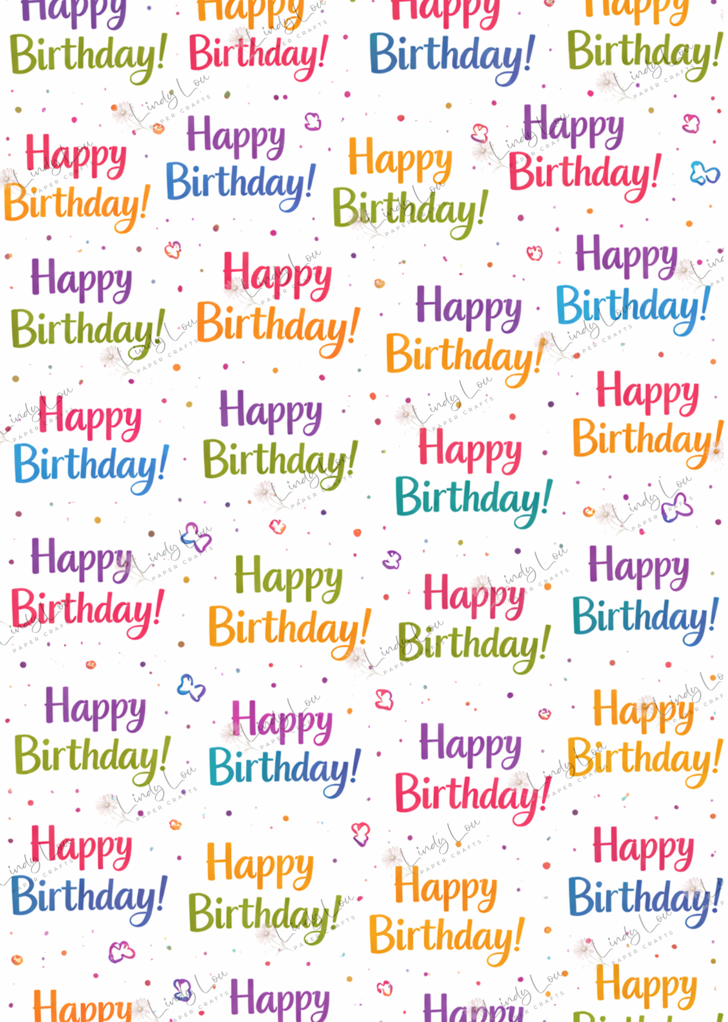 A4 Single Sheet - Birthday Giggles - Happy Birthday