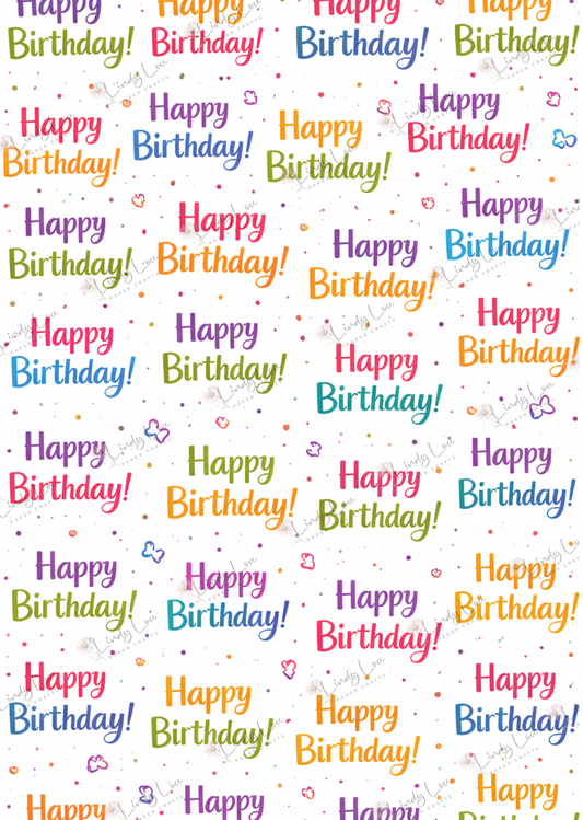 A4 Single Sheet - Birthday Giggles - Happy Birthday