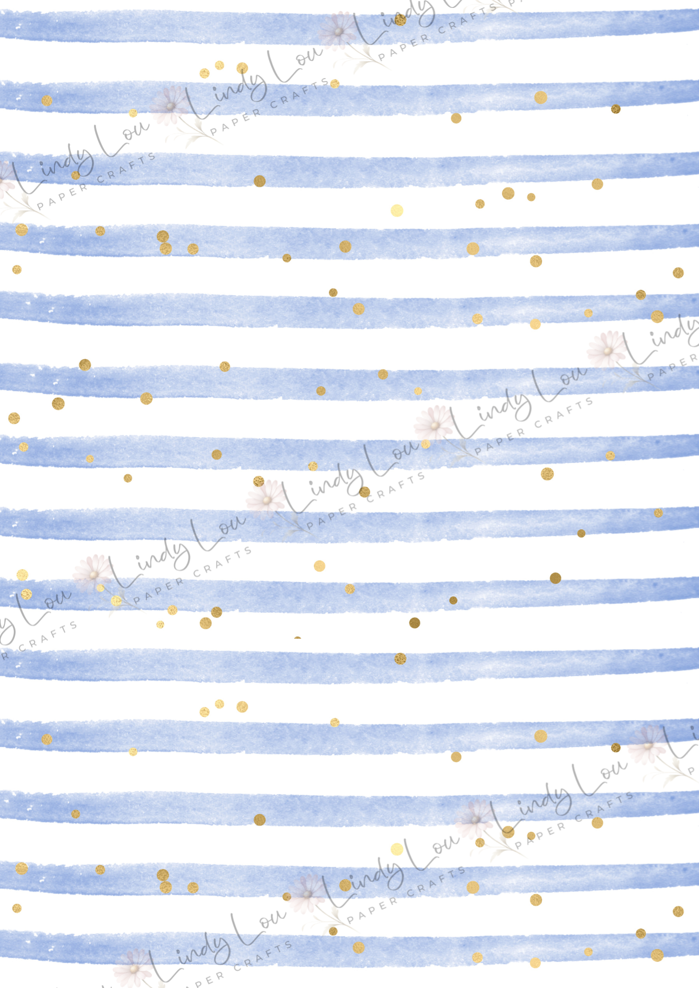 A4 Single Sheet - Butterfly Kisses & Quirky Wishes - Bluebell Breeze