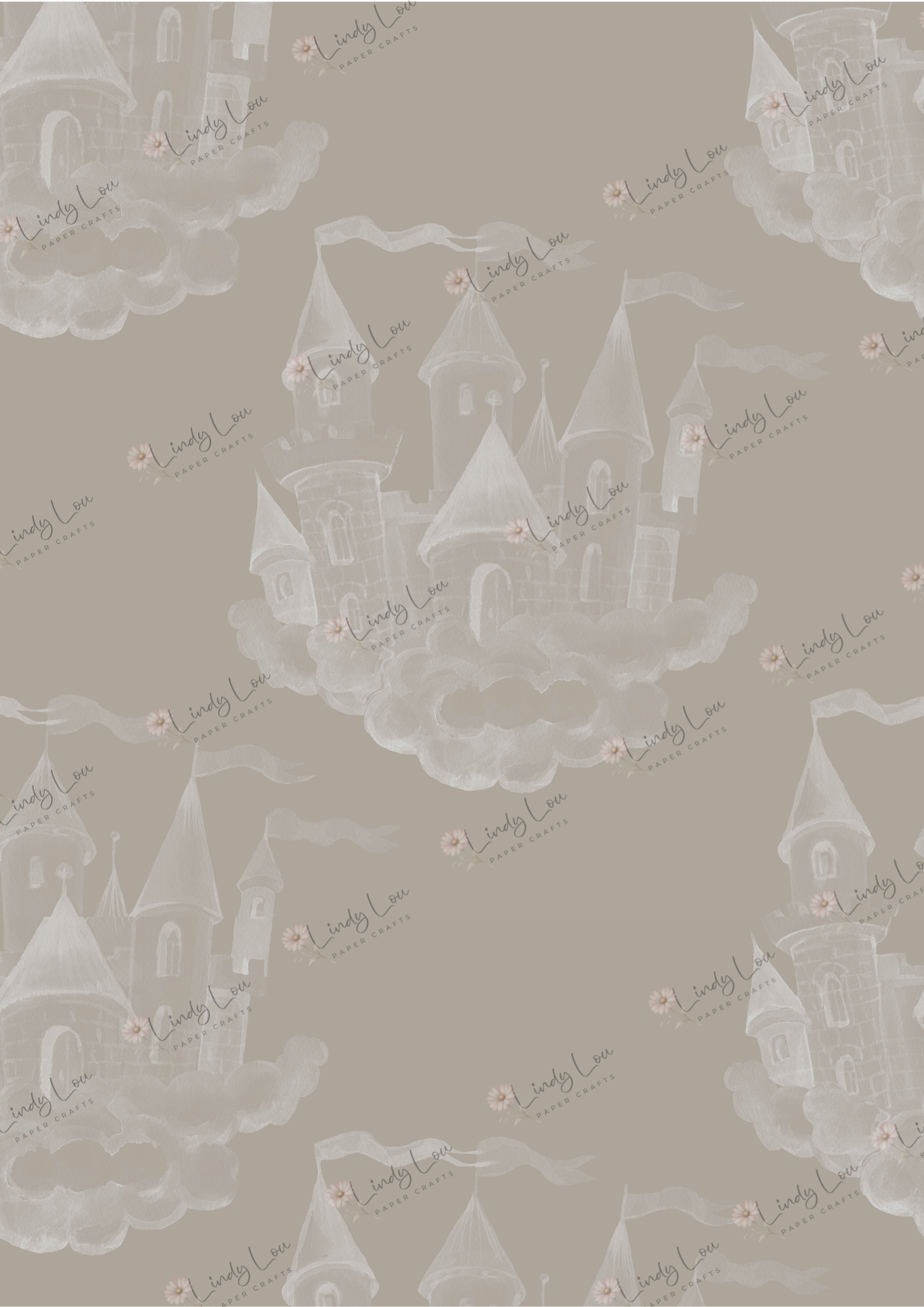 A4 Single Sheet - Knights & Dragons - Castles In The Clouds