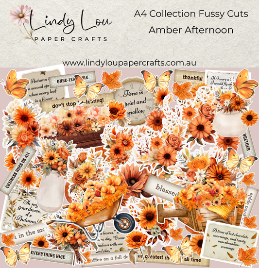 Ephemera: Fussy Cuts - A4 Collection - Amber Afternoon