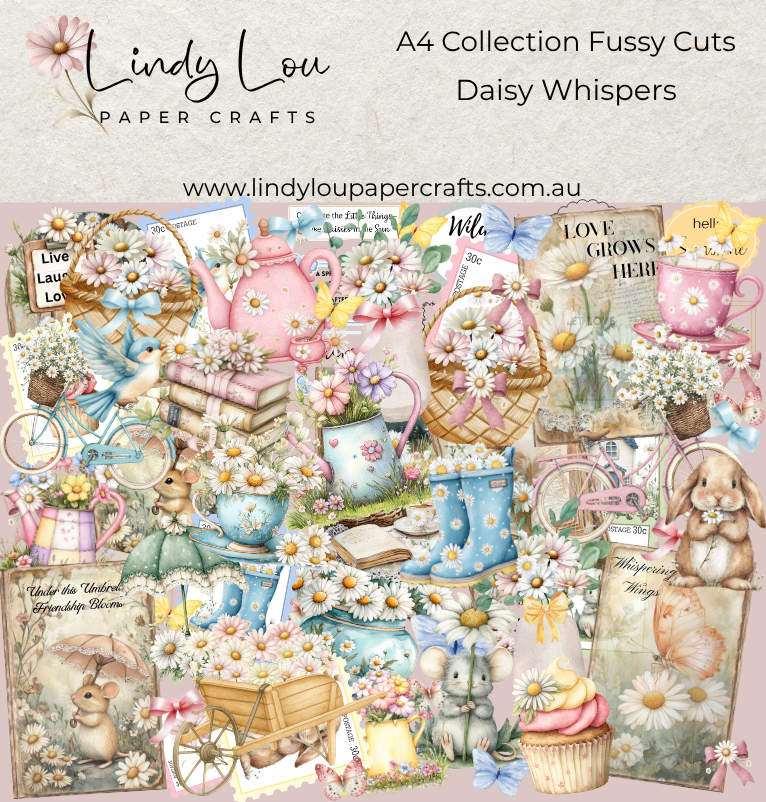 Ephemera: Fussy Cuts - A4 Collection - Daisy Whispers