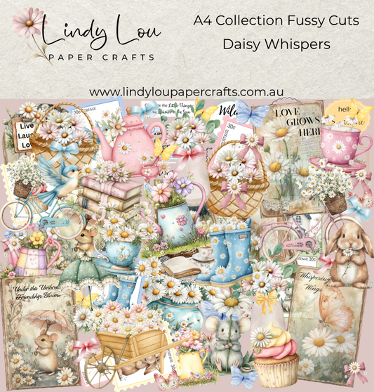 Ephemera: Fussy Cuts - A4 Collection - Daisy Whispers