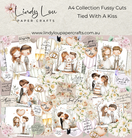 Ephemera: Fussy Cuts - A4 Collection - Tied With A Kiss
