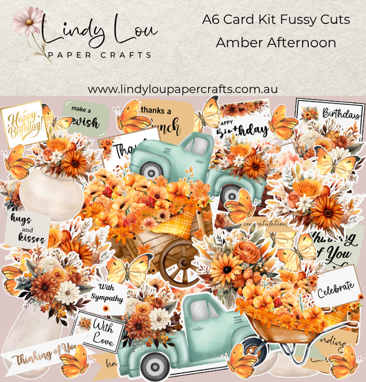 Ephemera: Fussy Cuts - A6 Card Kit - Amber Afternoon