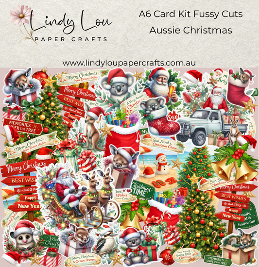 Ephemera: Fussy Cuts - A6 Card Kit - Aussie Christmas