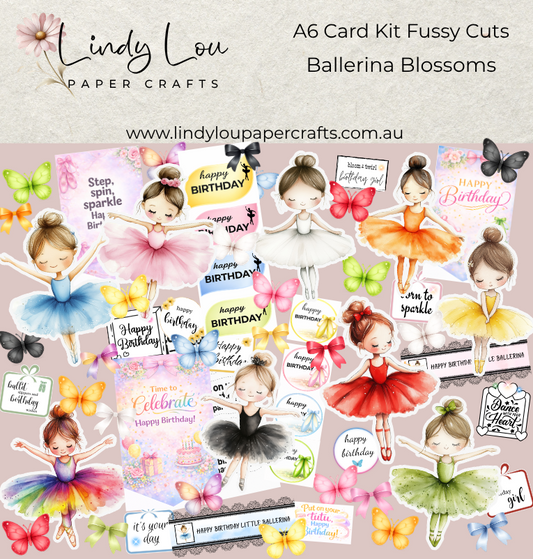 Ephemera: Fussy Cuts - A6 Card Kit - Ballerina Blossoms