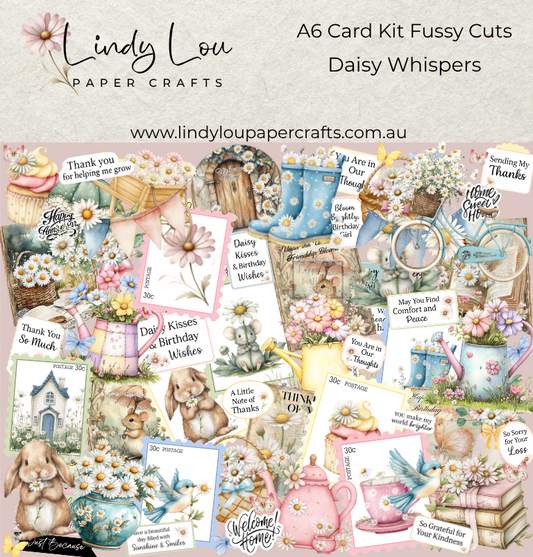 Ephemera: Fussy Cuts - A6 Card Kit - Daisy Whispers