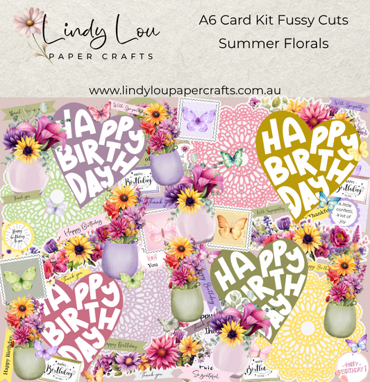 Ephemera: Fussy Cuts - A6 Card Kit - Summer Florals