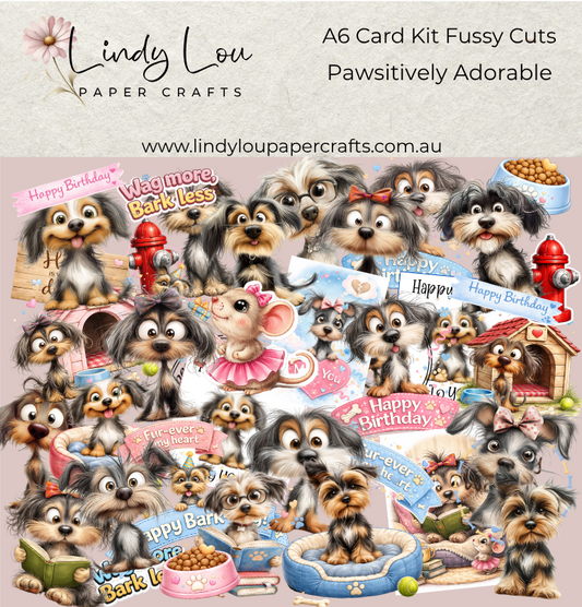 Ephemera: Fussy Cuts - A6 Card Kit - Pawsitively Adorable