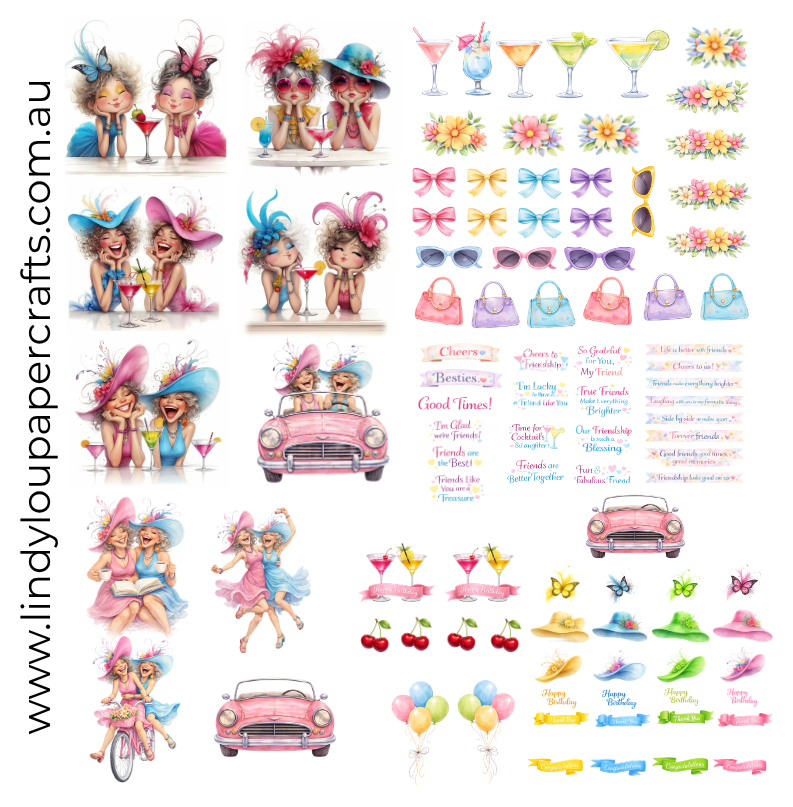 Ephemera: Fussy Cuts - A6 Card Kit - Absoloutely Fabulous