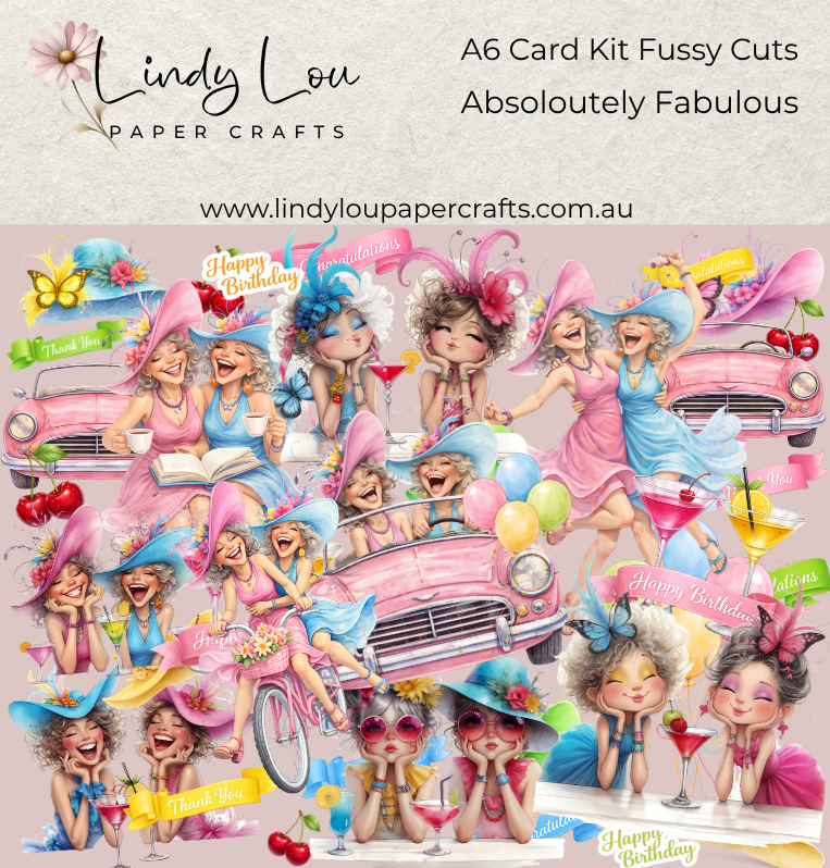 Ephemera: Fussy Cuts - A6 Card Kit - Absoloutely Fabulous