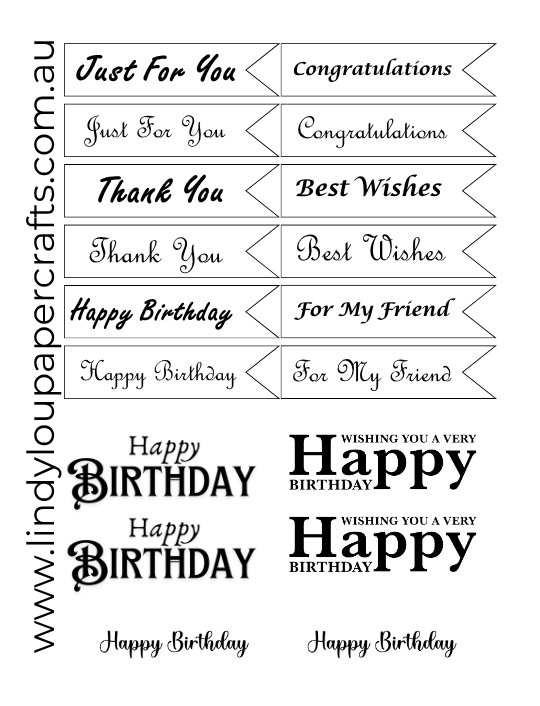 Ephemera: Sentiments - Assorted 1