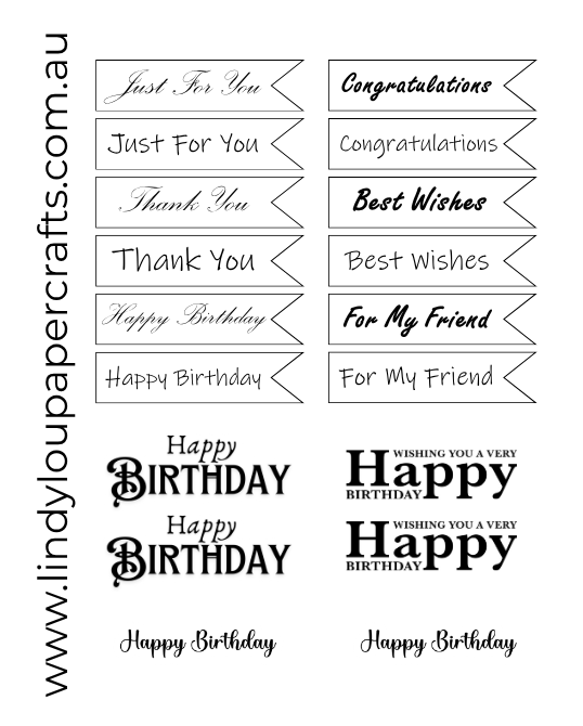 Ephemera: Sentiments - Assorted 2