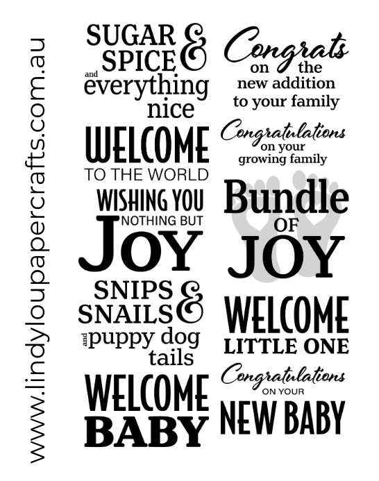 Ephemera: Sentiments - Baby