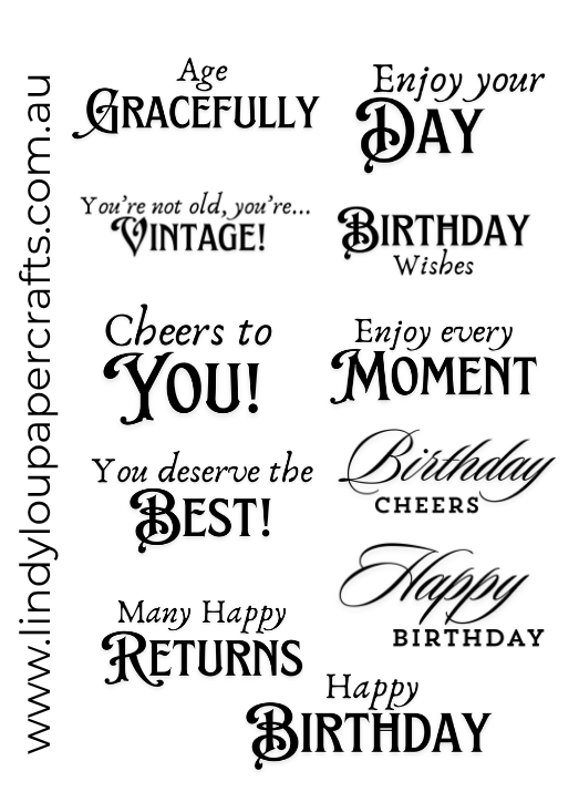 Ephemera: Sentiments - Birthday 1