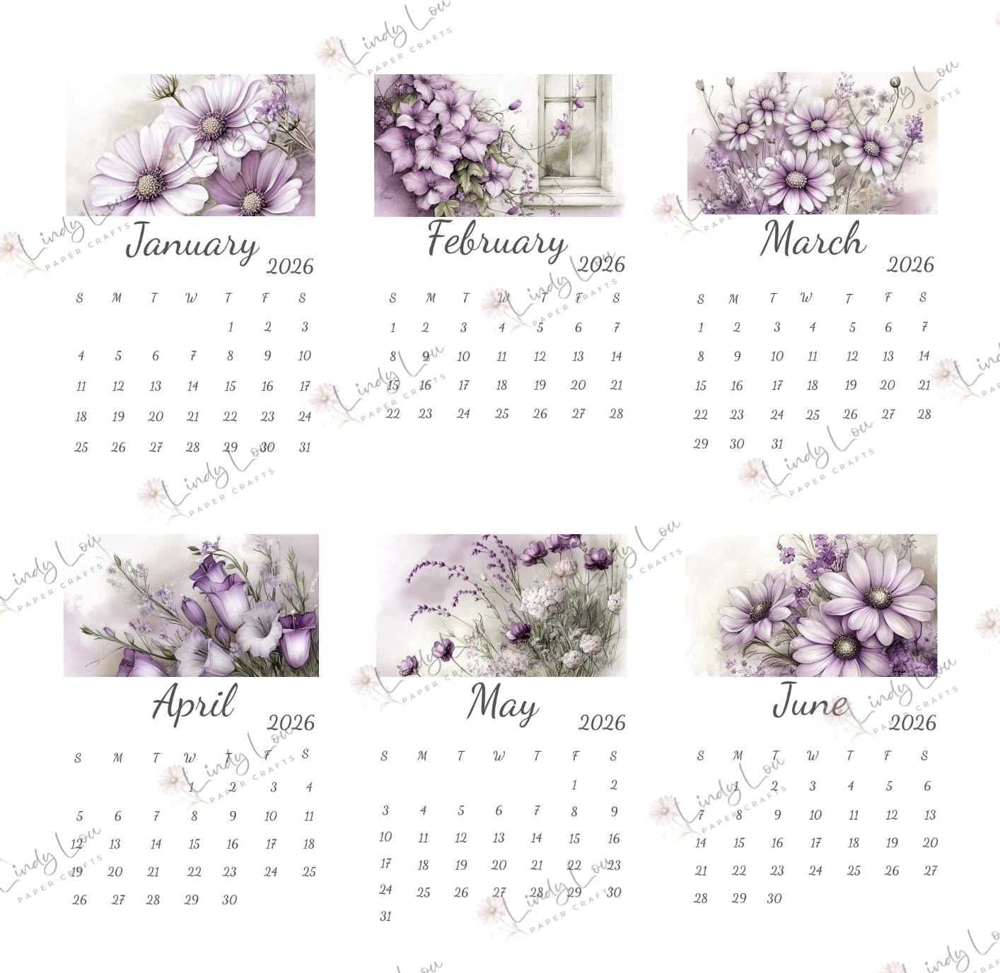Calendars 2026 - Lilac Blooms