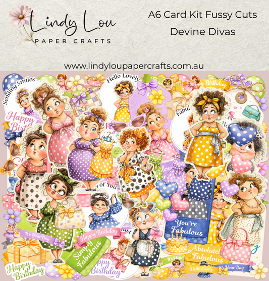 Ephemera: Fussy Cuts - A6 Card Kit - Devine Divas