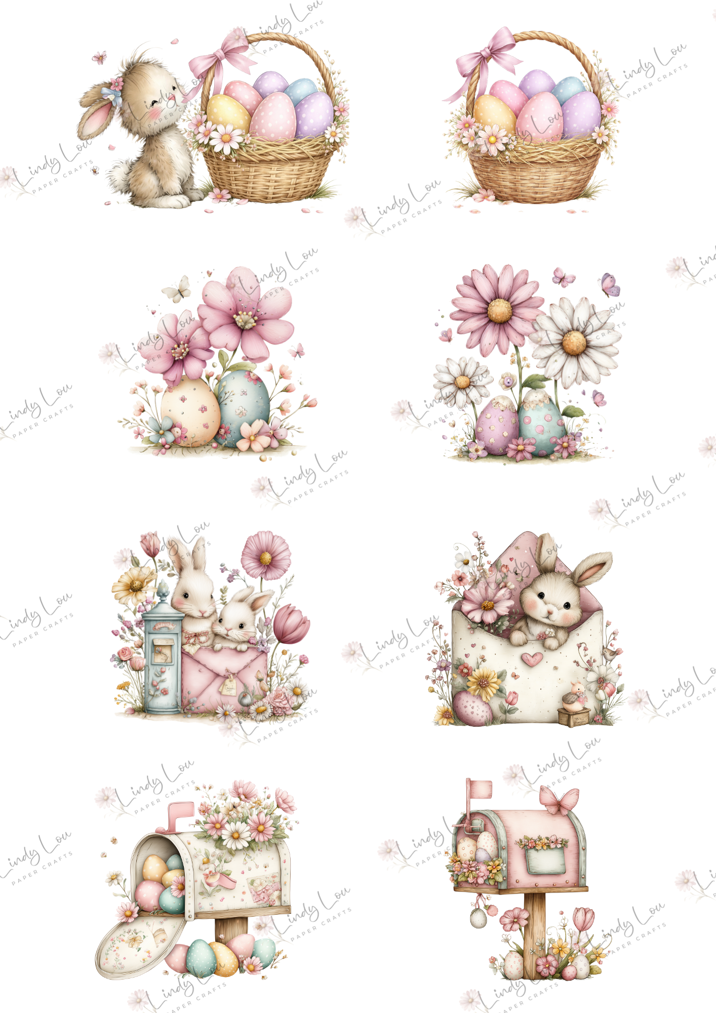 A6 Card Kit - Hoppy Easter