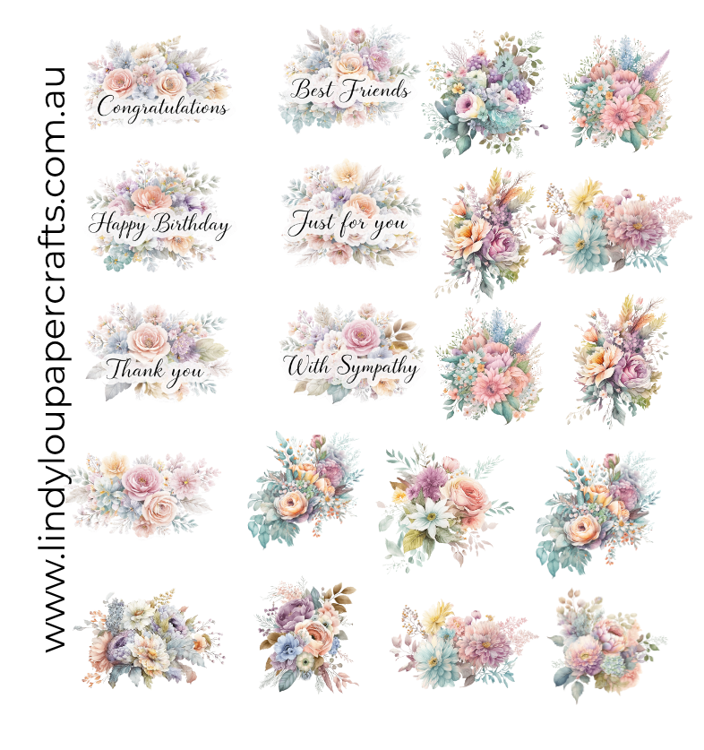 Ephemera: Florals - Pastel