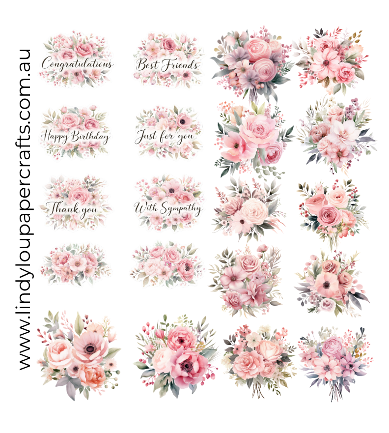Ephemera: Florals - Pink