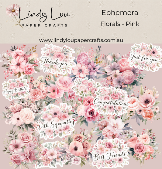 Ephemera: Florals - Pink