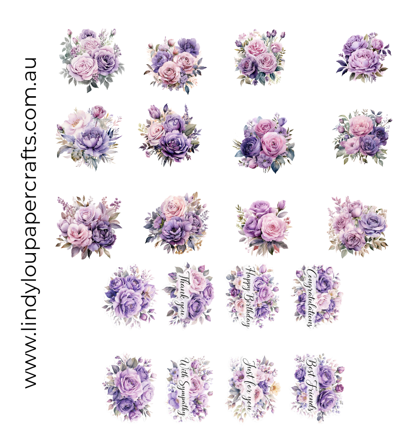 Ephemera: Florals - Purple