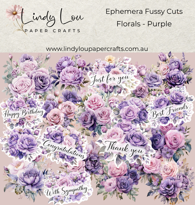 Ephemera: Florals - Purple