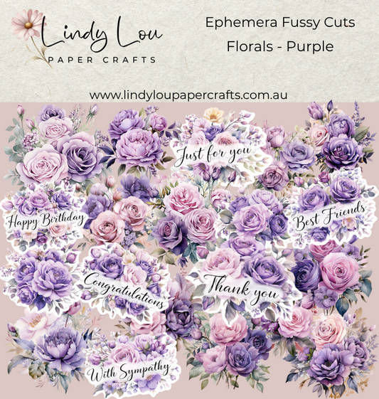 Ephemera: Florals - Purple