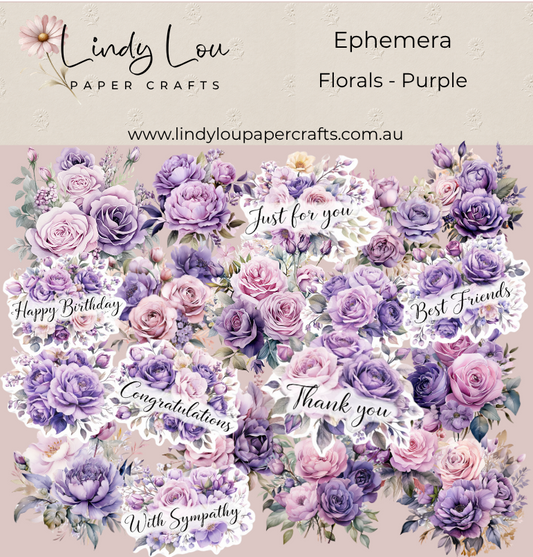 Ephemera: Florals - Purple