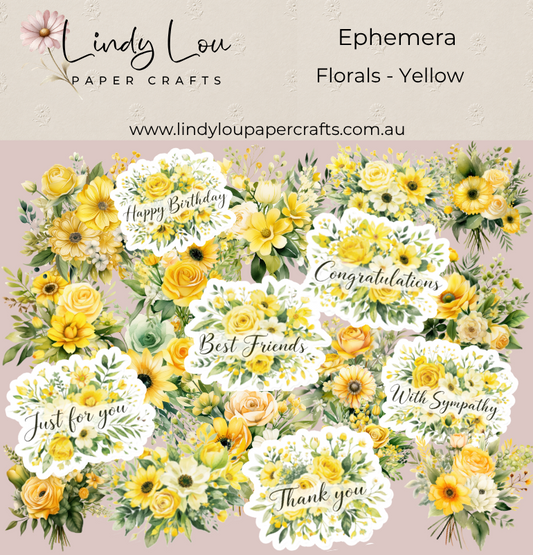 Ephemera: Florals - Yellow