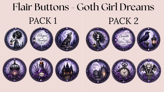 Flair Buttons - Goth Girl Dreams