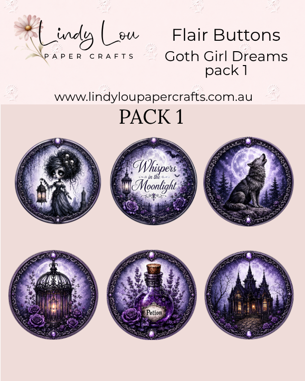 Flair Buttons - Goth Girl Dreams