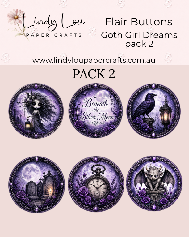 Flair Buttons - Goth Girl Dreams