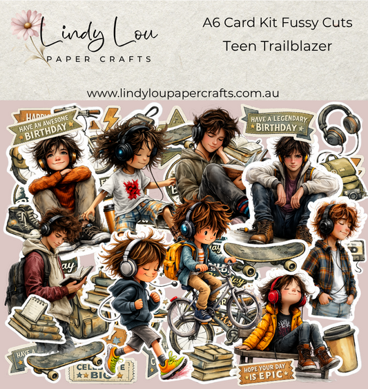 Ephemera: Fussy Cuts - A6 Card Kit - Teen Trailblazer