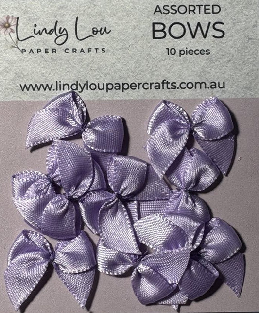 Embelishments - Satin Bows - Purple