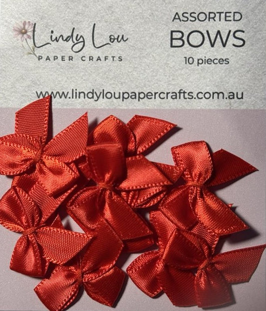 Embelishments - Satin Bows - Red