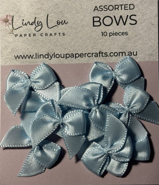 Embelishments - Satin Bow - Light Blue