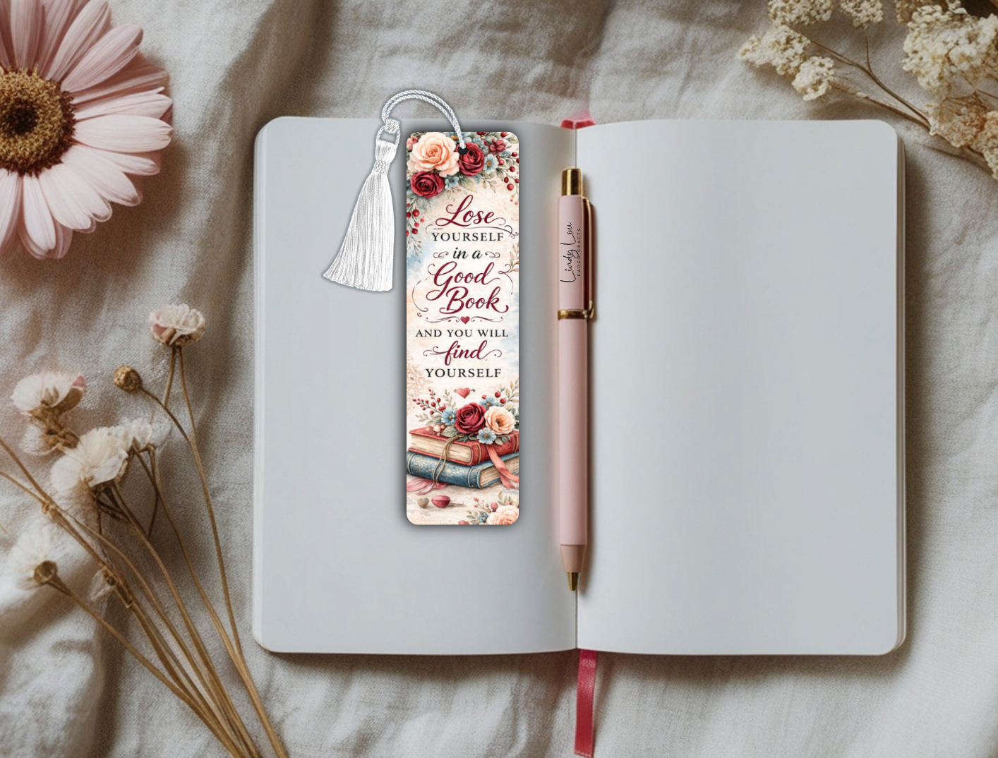 Bookmarks - Burgundy & Blue