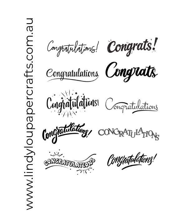 Ephemera: Sentiments - Congratulations