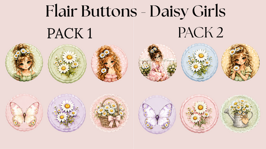 Flair Buttons - Daisy Girls