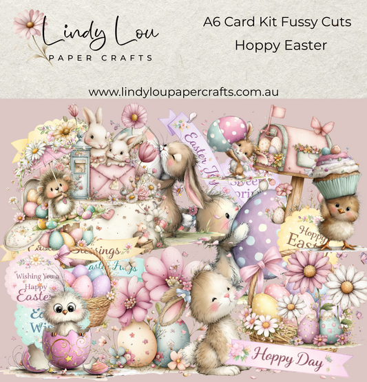 Ephemera: Fussy Cuts - A6 Card Kit - Hoppy Easter